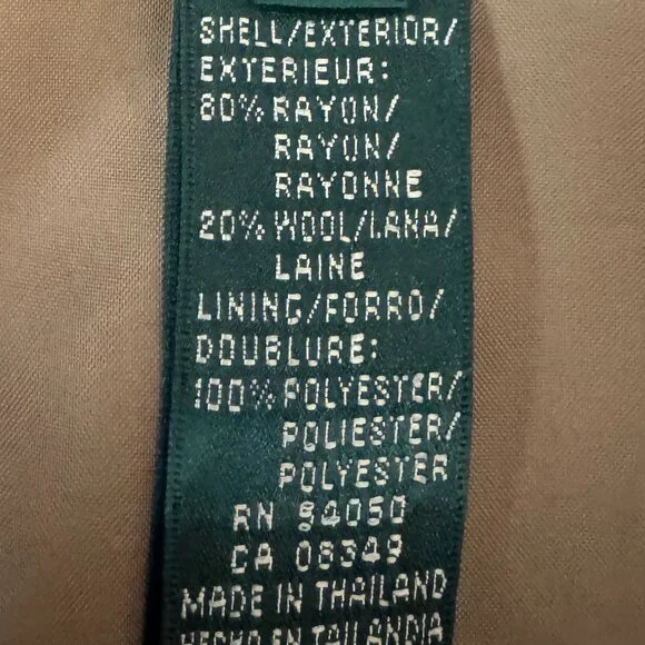 Lauren Ralph Lauren Vintage Tan Scenic Print Wrap Maxi Skirt 12 - Picture 10 of 11